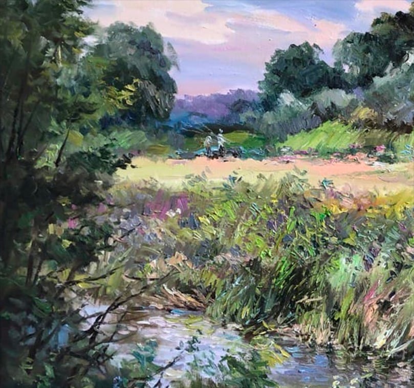 Oil painting River Vyacheslav Petrovich Babac - 4