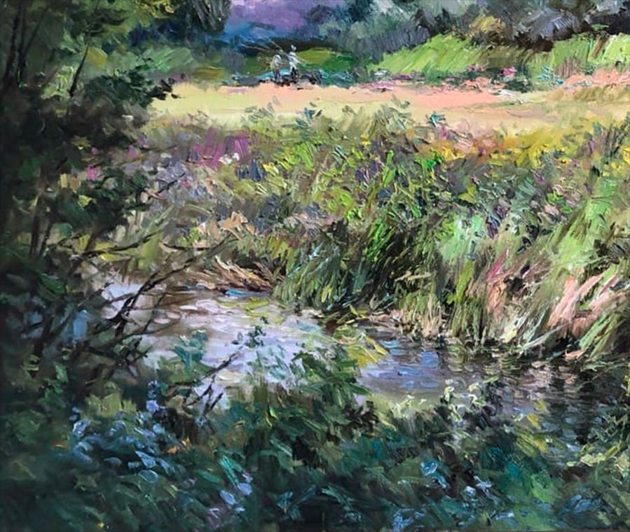 Oil painting River Vyacheslav Petrovich Babac - 7