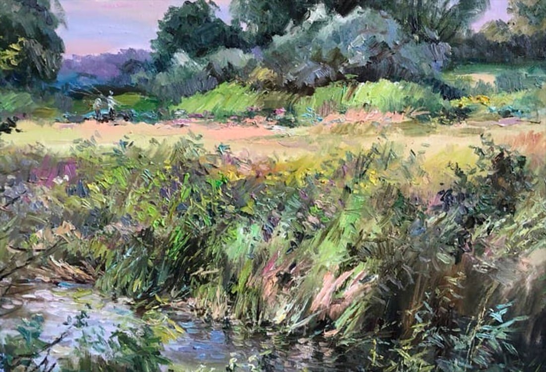 Oil painting River Vyacheslav Petrovich Babac - 8
