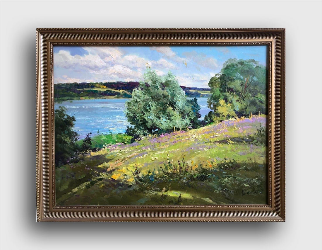 Oil painting Big lake Vyacheslav Petrovich Babac - 2