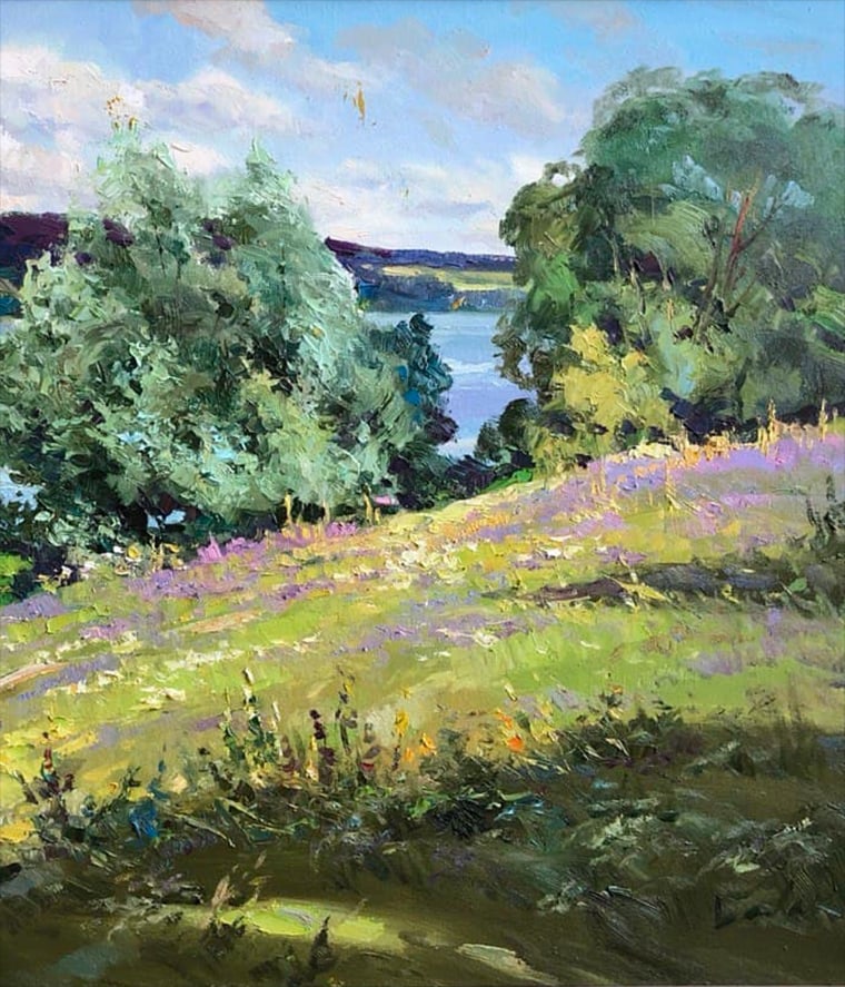 Oil painting Big lake Vyacheslav Petrovich Babac - 3