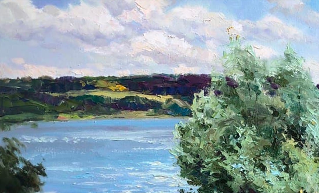 Oil painting Big lake Vyacheslav Petrovich Babac - 4