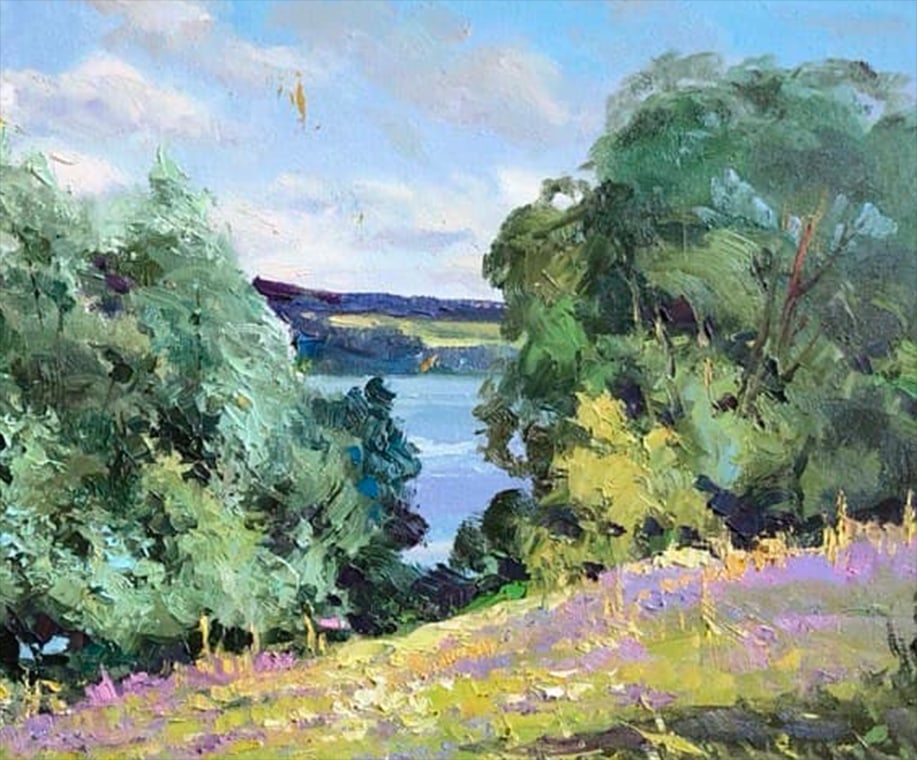 Oil painting Big lake Vyacheslav Petrovich Babac - 5