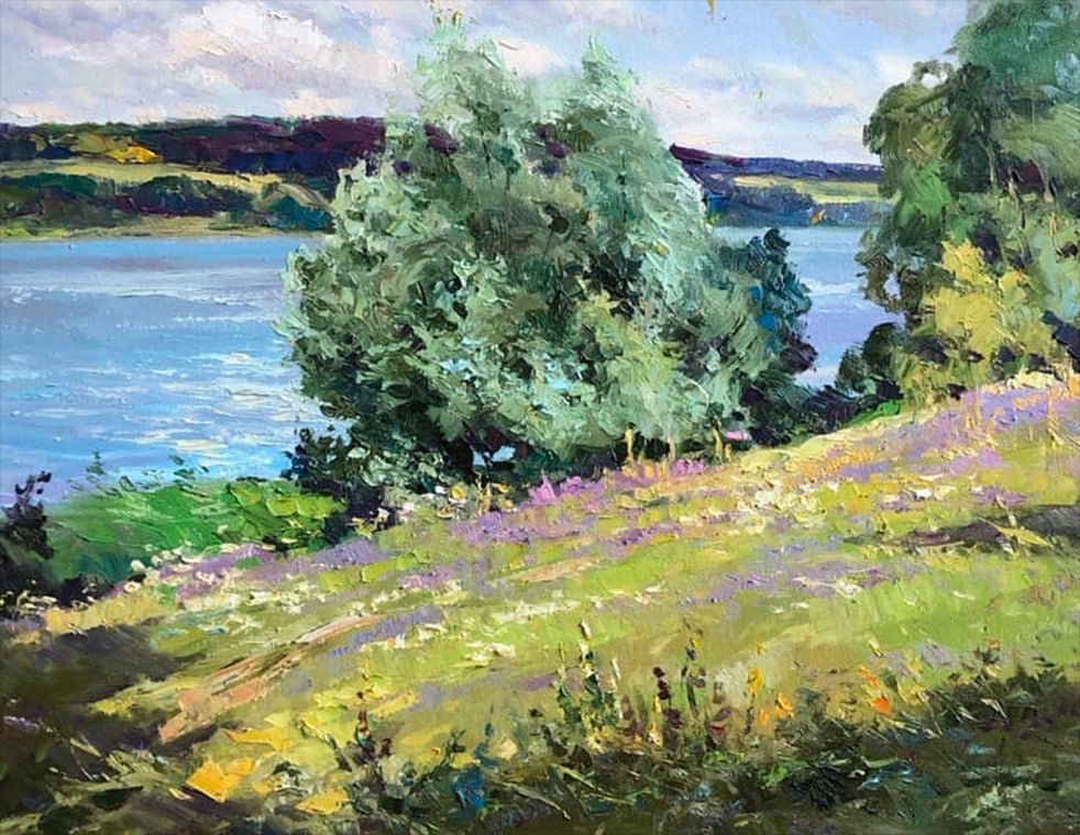 Oil painting Big lake Vyacheslav Petrovich Babac - 8