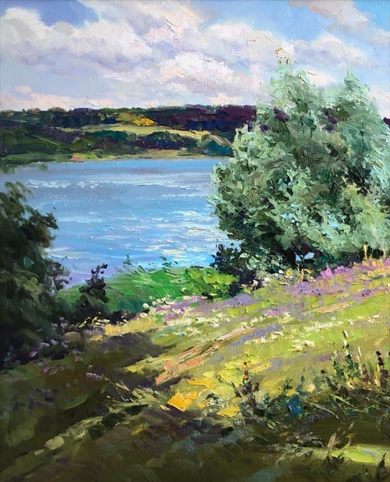 Oil painting Big lake Vyacheslav Petrovich Babac - 9