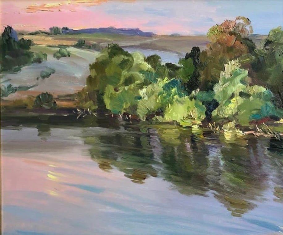 Oil painting Evening landscape Vyacheslav Petrovich Babac - 3