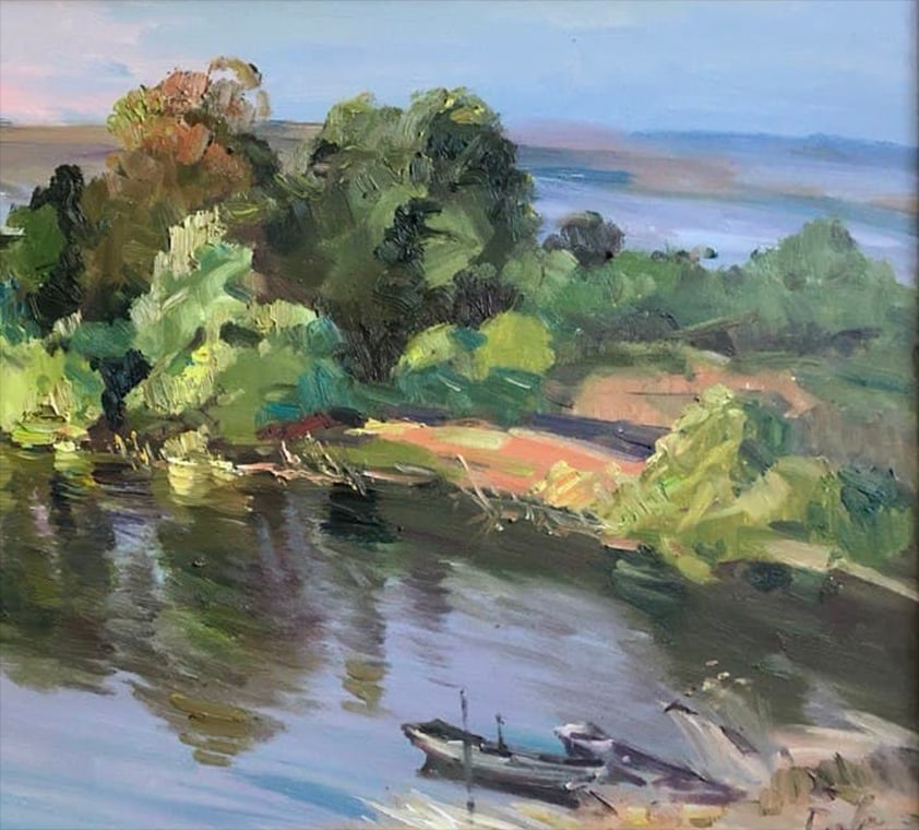 Oil painting Evening landscape Vyacheslav Petrovich Babac - 4