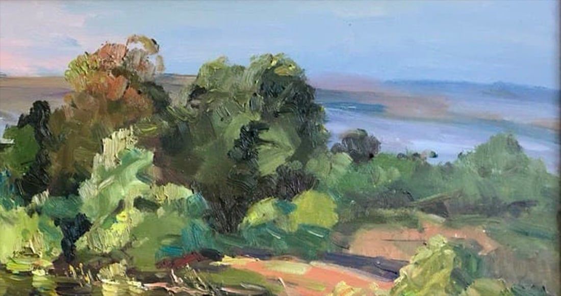Oil painting Evening landscape Vyacheslav Petrovich Babac - 7
