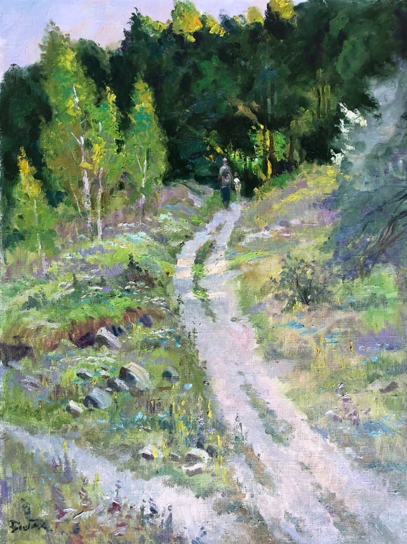 Oil painting Morning Vyacheslav Petrovich Babac: Title: Oil painting Morning Vyacheslav Petrovich Babac Description: 40BA Painter: Vyacheslav Petrovick Babac S?ze: 80x60 cm/31.4x23.6inches Components: oil, canvas Original painting from our collectio