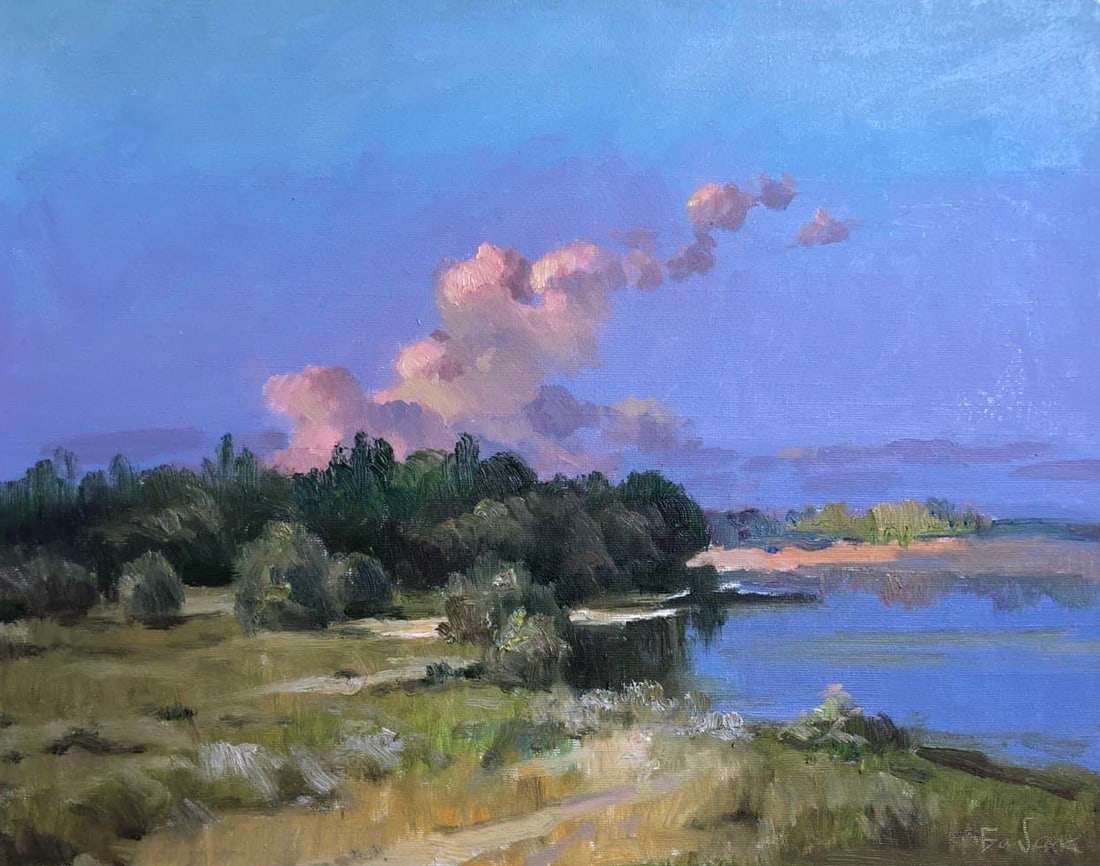 Oil painting It's getting dark Vyacheslav Petrovich Babac: Title: Oil painting It's getting dark Vyacheslav Petrovich Babac Description: 66BA Painter: Vyacheslav Petrovick Babac S?ze: 40x50 cm/15.7x19.9 inches Components: oil, canvas Original painting from ou