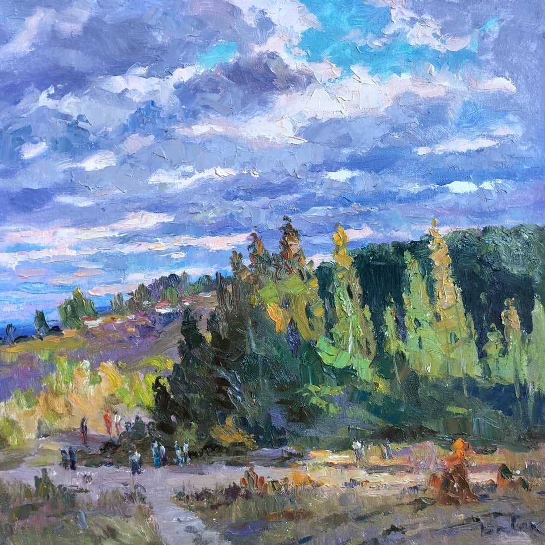 Oil painting Mushroom days Vyacheslav Petrovich Babac (1 of 2)