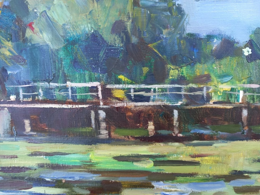 Oil painting On the river Alex Ditriev - 4