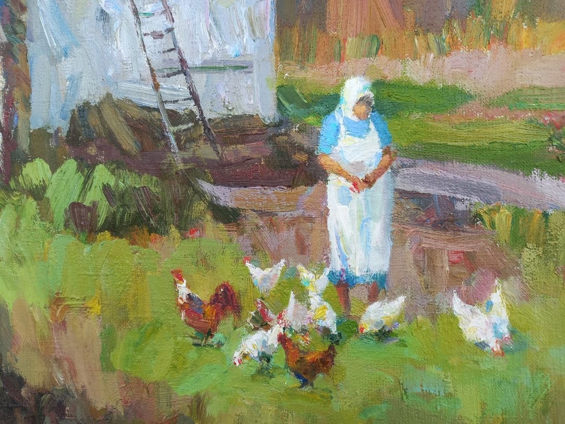 Oil painting Rural yard Alex Ditriev - 5
