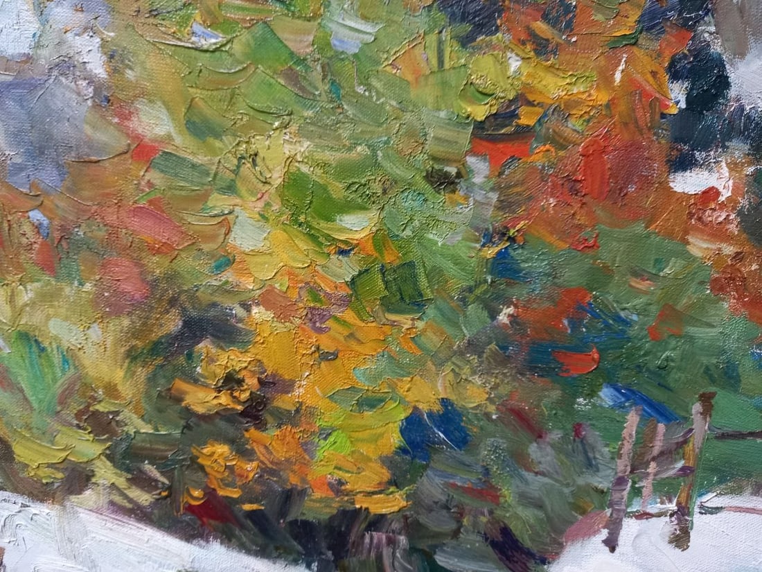 Oil painting Early Spring in the Carpathians Alex Ditriev - 4