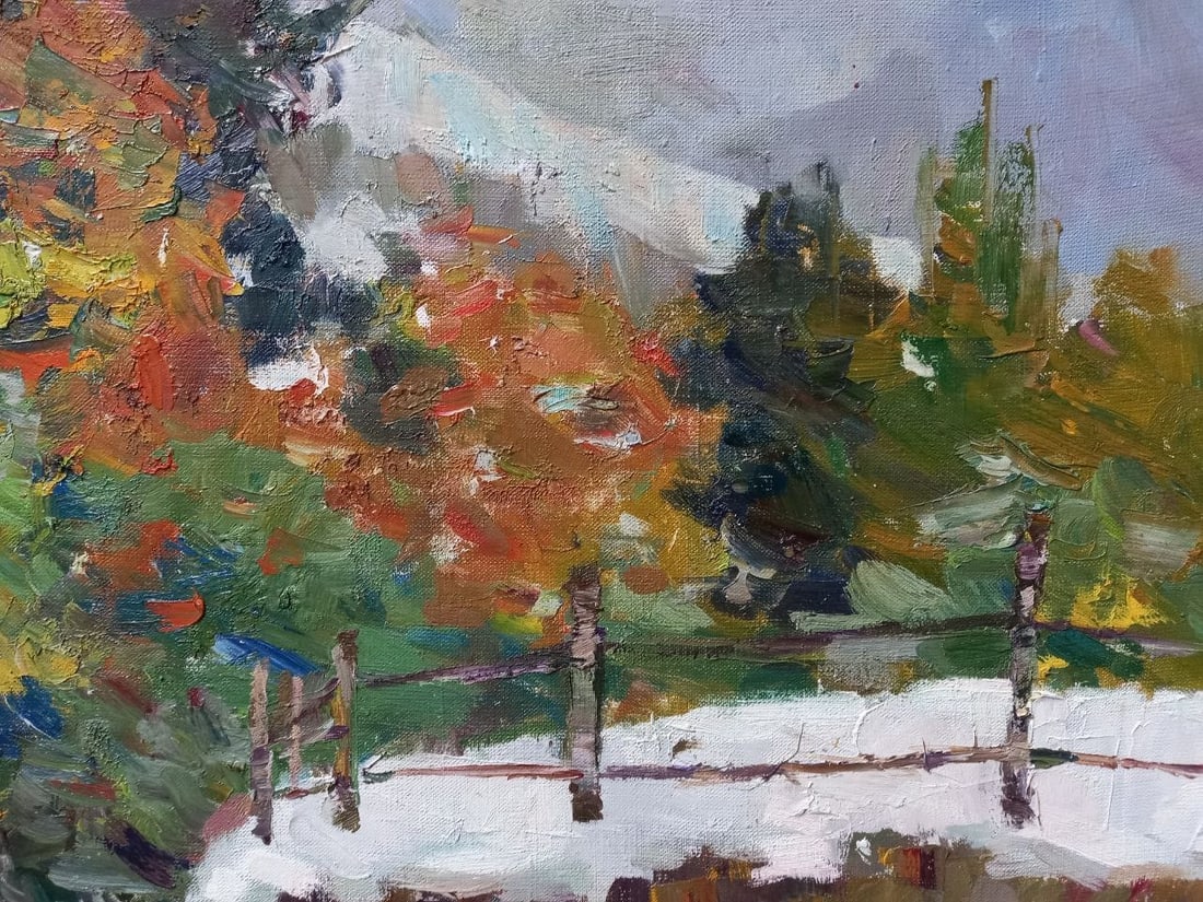 Oil painting Early Spring in the Carpathians Alex Ditriev - 5