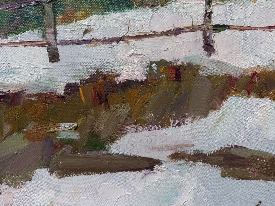 Oil painting Early Spring in the Carpathians Alex Ditriev - 6