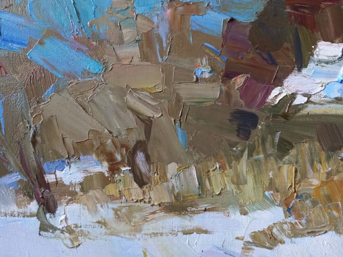 Oil painting Snowy winter Alex Ditriev - 4