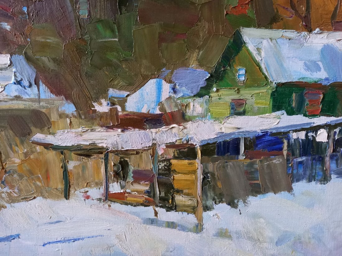 Oil painting Snowy winter Alex Ditriev - 7