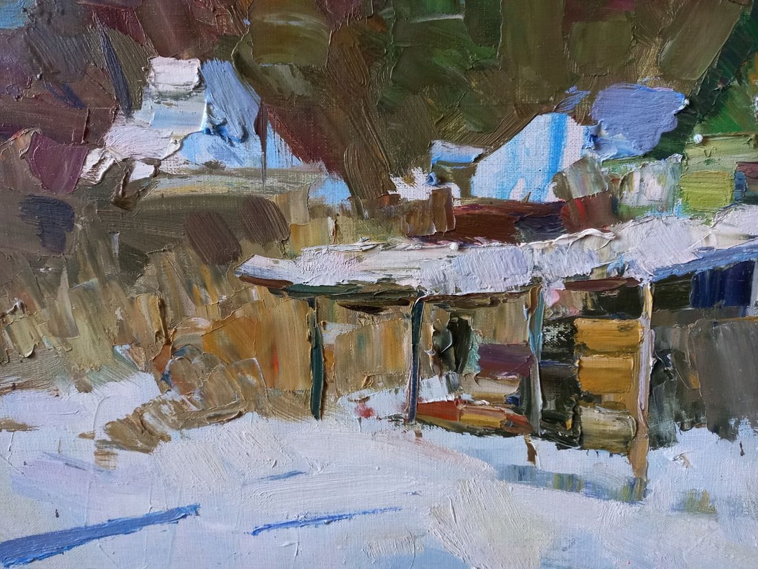 Oil painting Snowy winter Alex Ditriev - 8