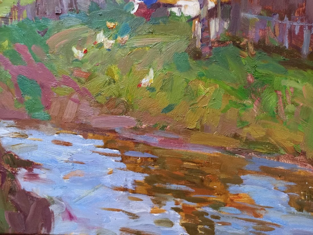 Oil painting Spring motif of the Carpathians Alex Ditriev - 2