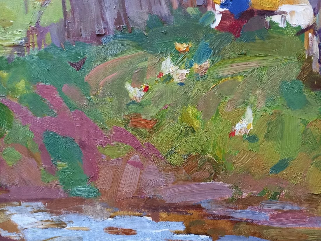 Oil painting Spring motif of the Carpathians Alex Ditriev - 7