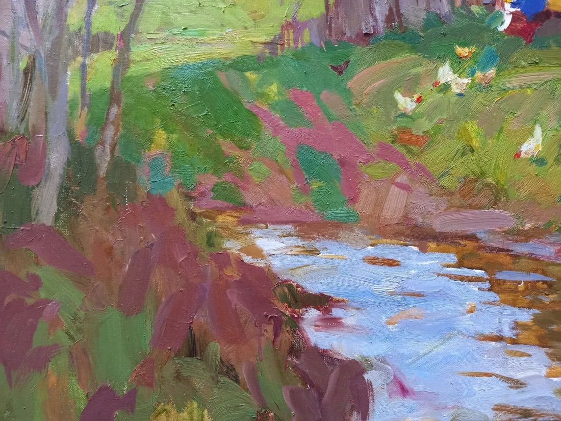 Oil painting Spring motif of the Carpathians Alex Ditriev - 8