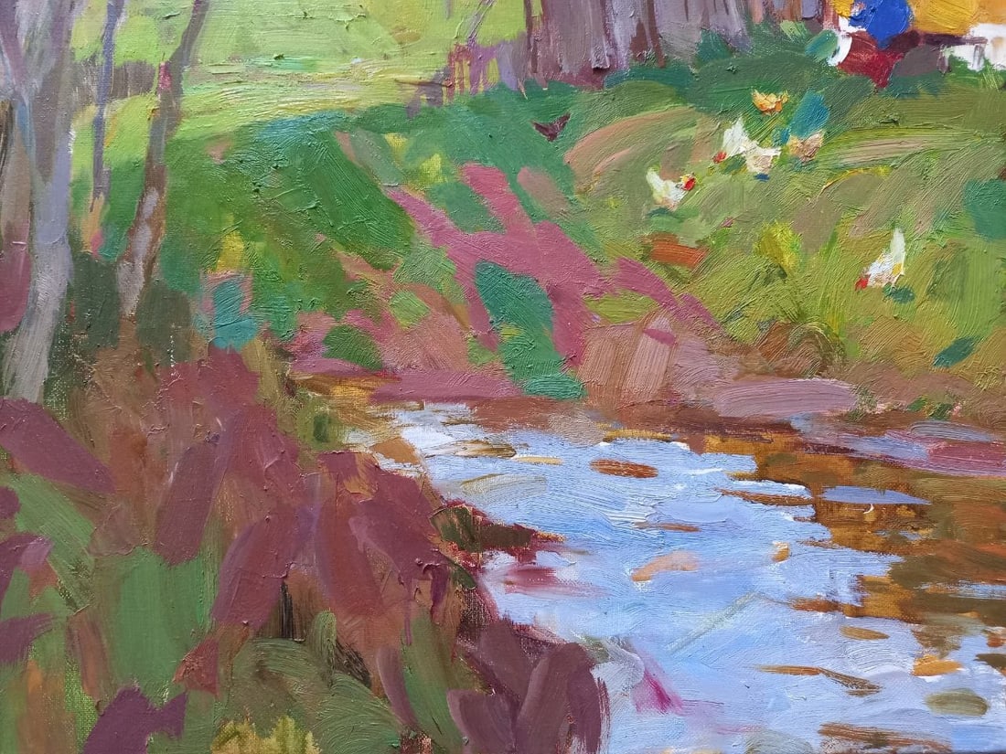 Oil painting Spring motif of the Carpathians Alex Ditriev - 9
