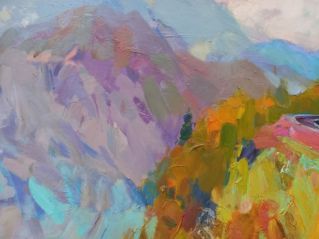 Oil painting Mountain Railway Alex Ditriev - 5
