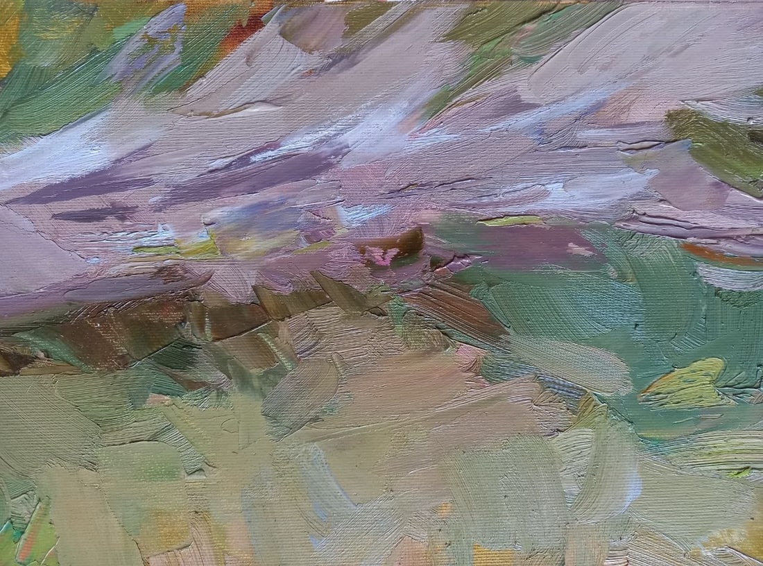Oil painting Morning in the mountains Alex Ditriev - 2