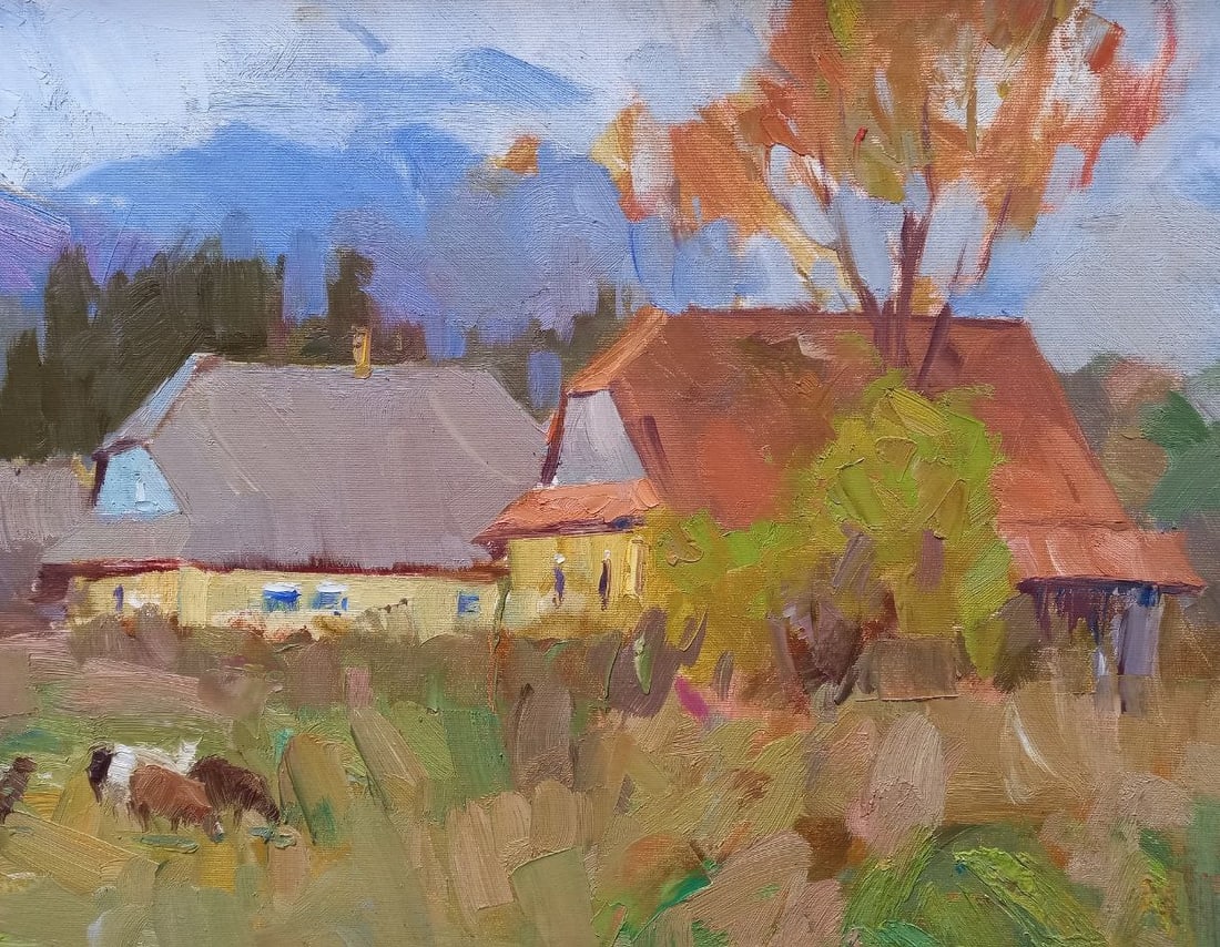 Oil painting Morning in the mountains Alex Ditriev - 5