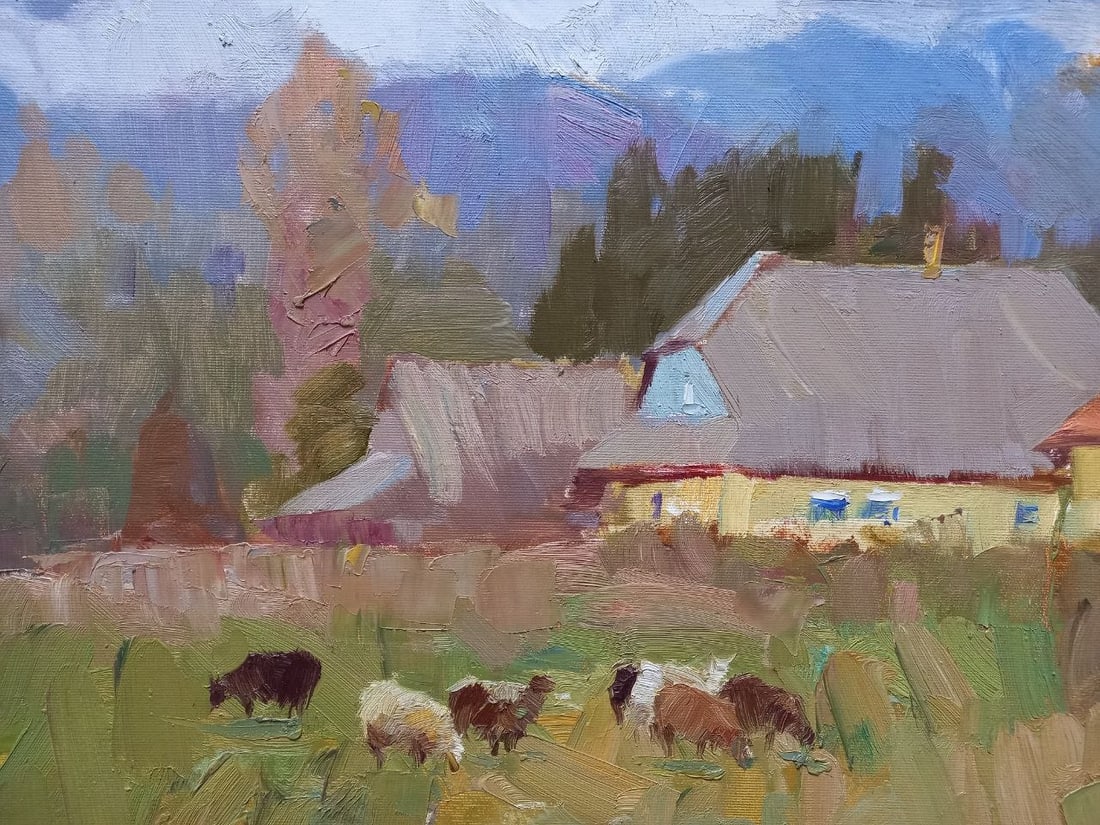 Oil painting Morning in the mountains Alex Ditriev - 6