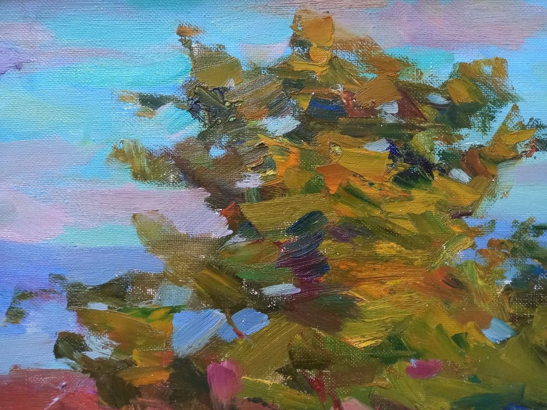 Oil painting Sunset in the Carpathians Alex Ditriev - 3