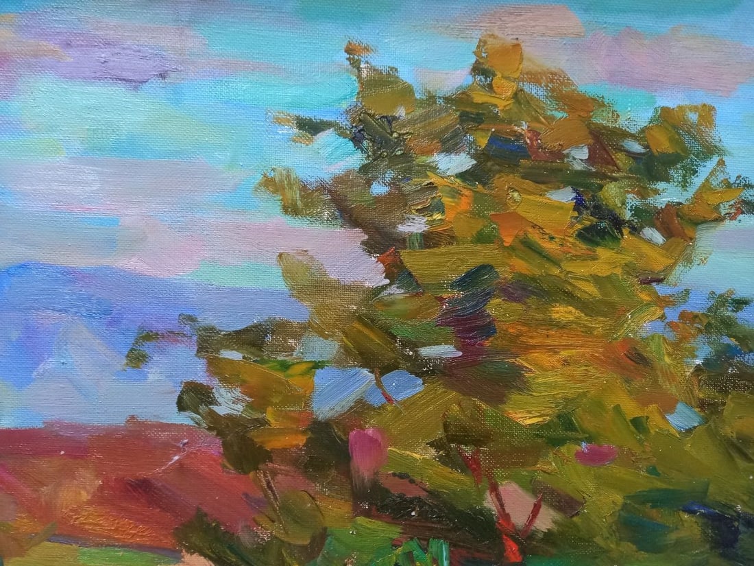 Oil painting Sunset in the Carpathians Alex Ditriev - 4