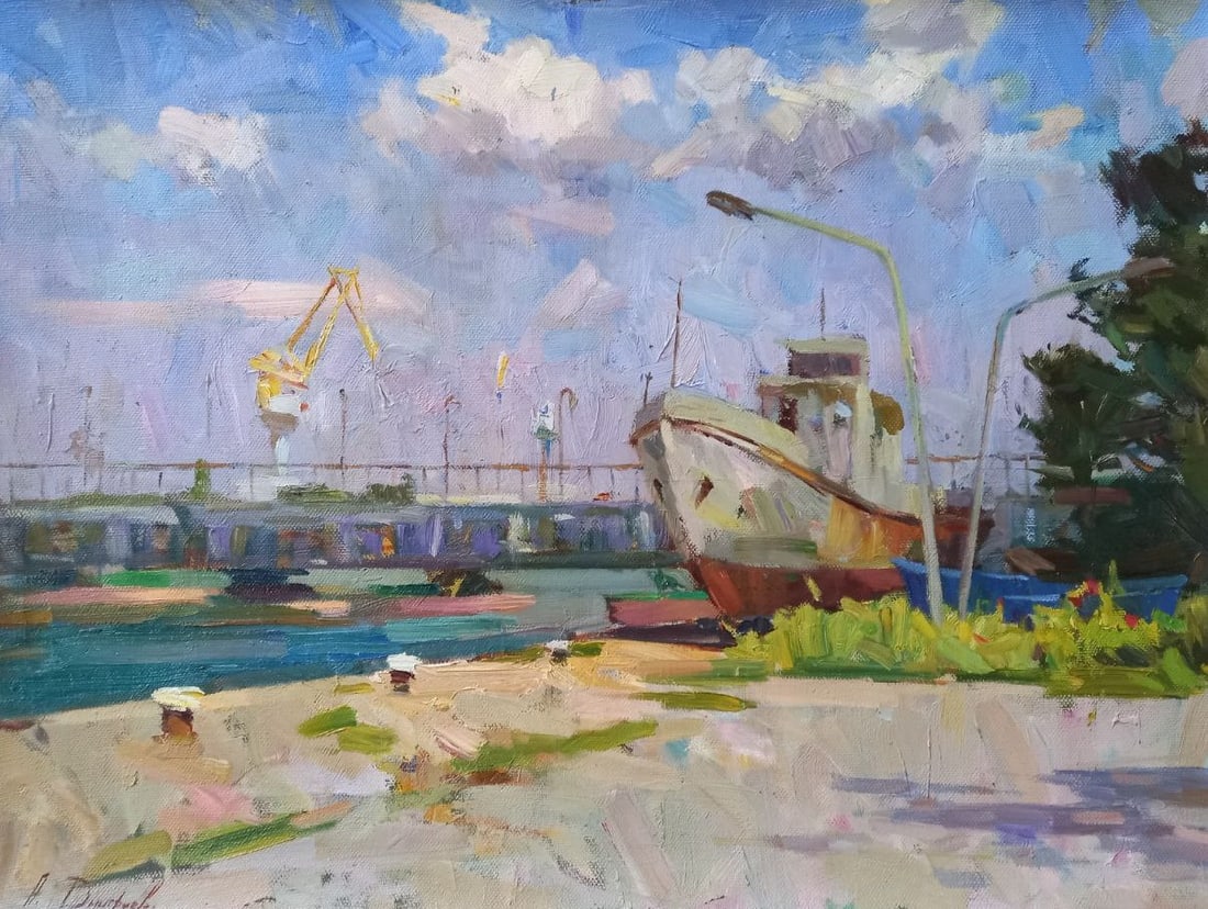 Oil painting Admiral Nakhimov Boulevard Nikolaev Alex Ditriev (1 of 8)