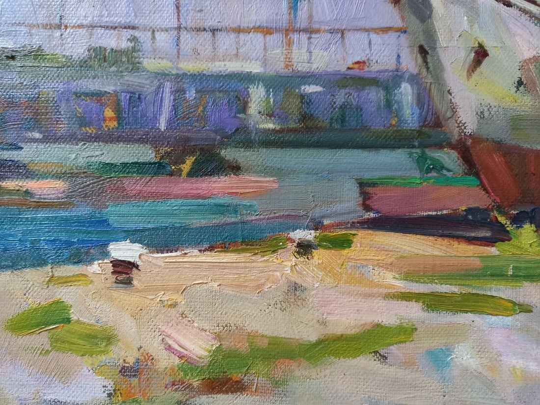 Oil painting Admiral Nakhimov Boulevard Nikolaev Alex Ditriev - 8