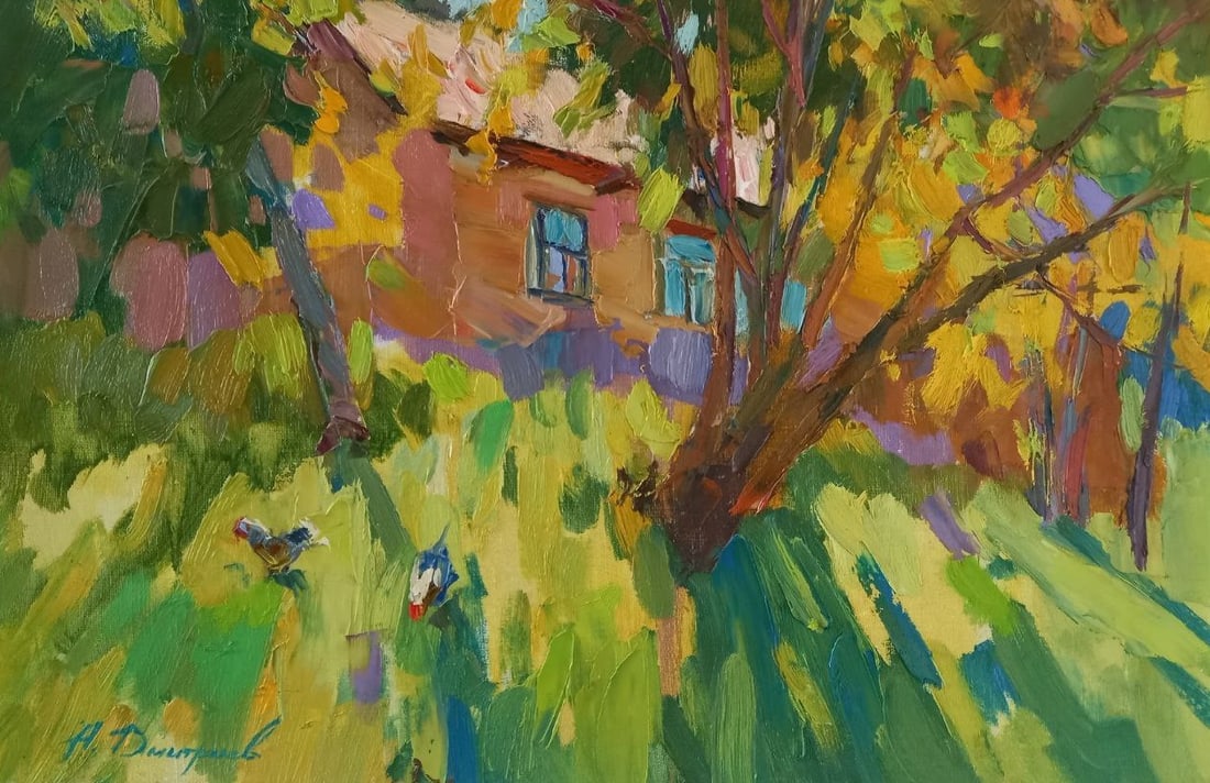 Oil painting Sunny Alex Ditriev: Title: Oil painting Sunny Alex Ditriev Description: 231AD Painter: Alex Ditriev S?ze: 60x40 cm/ 23.6x15.7 inches Components: oil, canvas Original painting from our collection ERA: Short information: A
