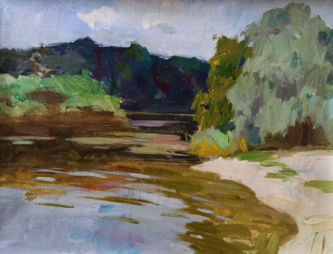 Oil painting Laskovy Donets Alex Ditriev: Title: Oil painting Laskovy Donets Alex Ditriev Description: 236AD Painter: Alex Ditriev S?ze: 79x60 cm/ 31.1x23.6 inches Components: oil, canvas Original painting from our collection ERA: Short infor