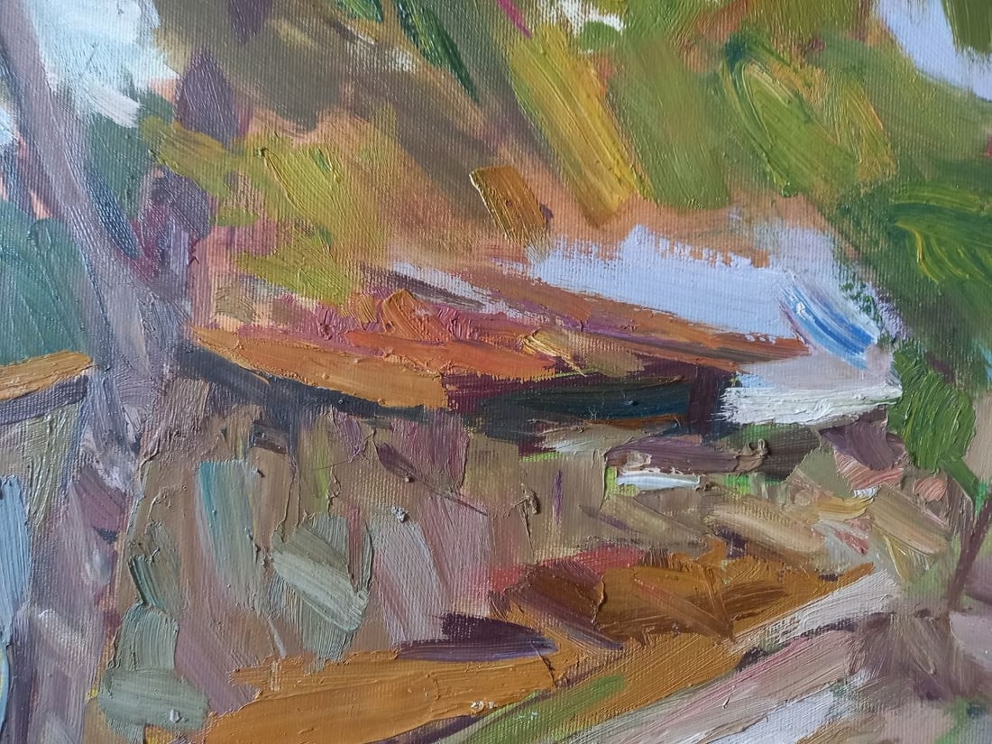 Oil painting Backyard Alex Ditriev - 2