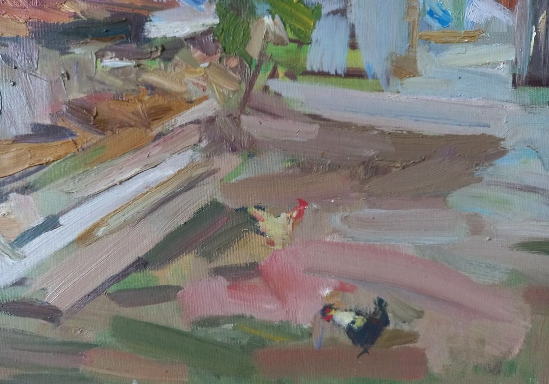 Oil painting Backyard Alex Ditriev - 8