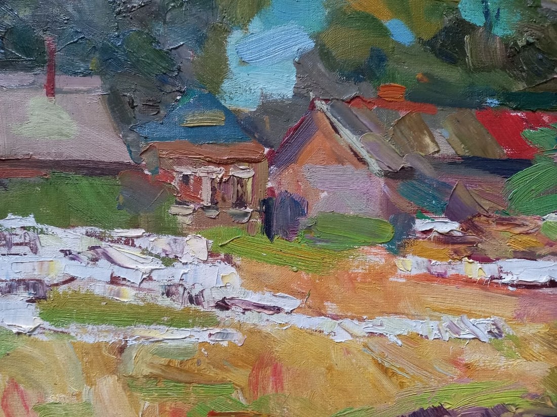 Oil painting Sawmill Alex Ditriev - 2