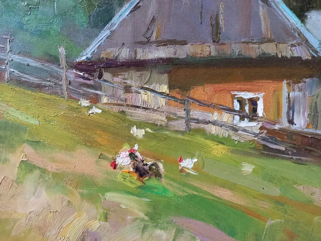 Oil painting Morning in the Carpathians Alex Ditriev - 4