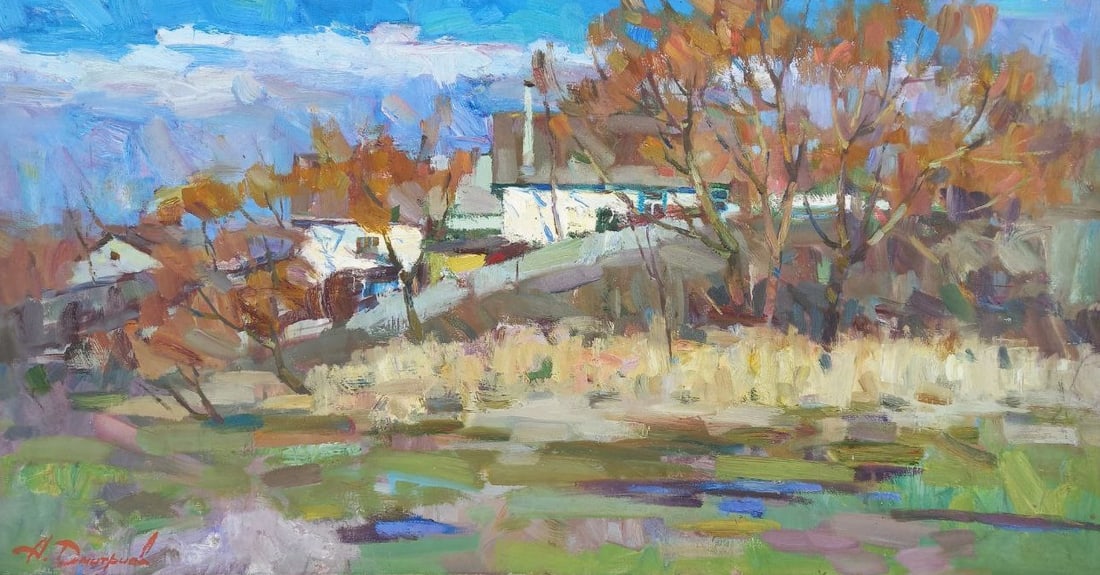 Oil painting April Alex Ditriev: Title: Oil painting April Alex Ditriev Description: 257AD Painter: Alex Ditriev S?ze: 95x55 cm/ 37.4x21.7 inches Components: oil, canvas Original painting from our collection ERA: Short information: A