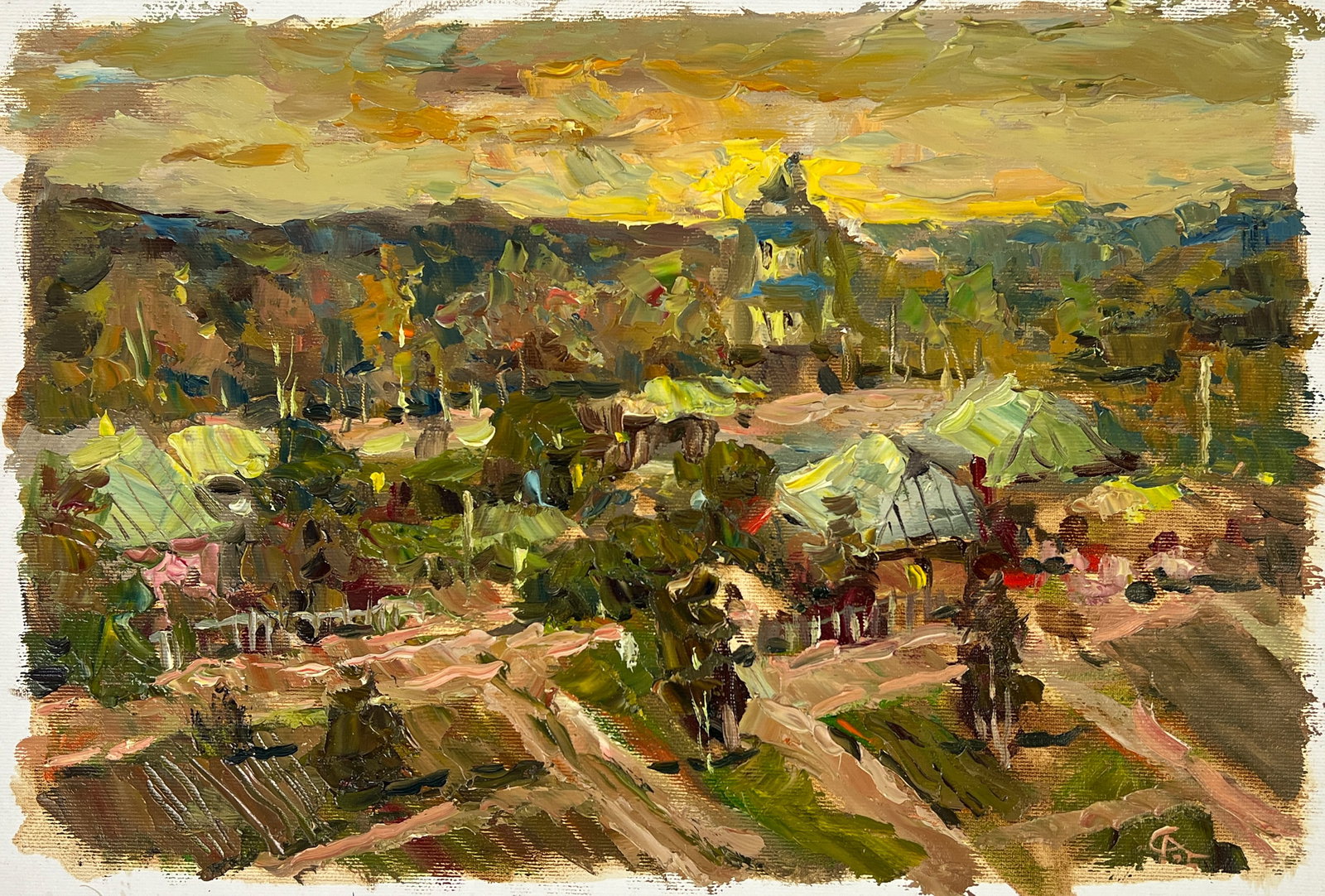 Oil painting sunset Sergey Ivanovich Animov (1 of 11)