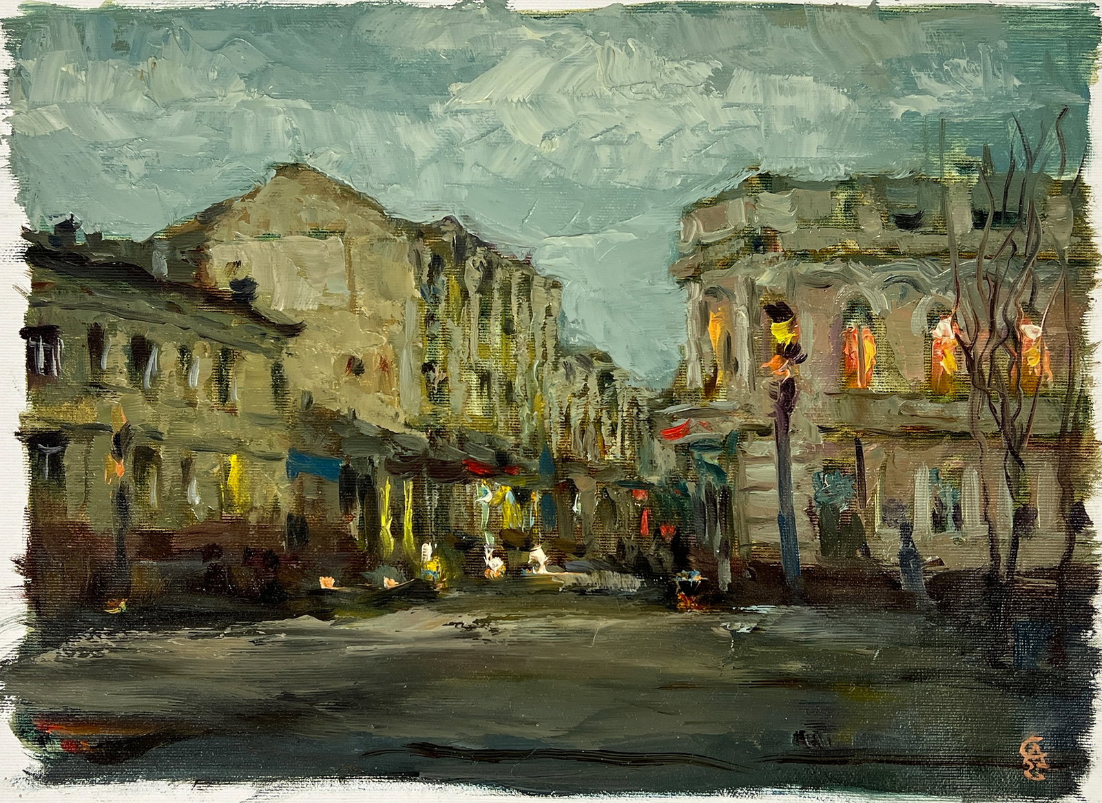 Oil painting Deserted Sergey Ivanovich Animov (1 of 11)
