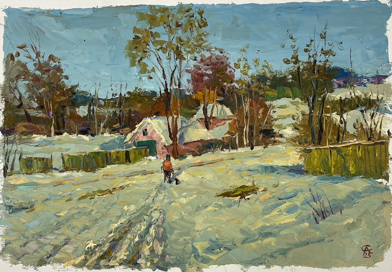 Oil painting morning Sergey Ivanovich Animov: Title: Oil painting morning Sergey Ivanovich Animov Description: 414DDD Painter: Sergey Ivanovich Animov S?ze: 26x38 cm/ 10.23x14.96 inches Components: canvas, oil Original painting from our