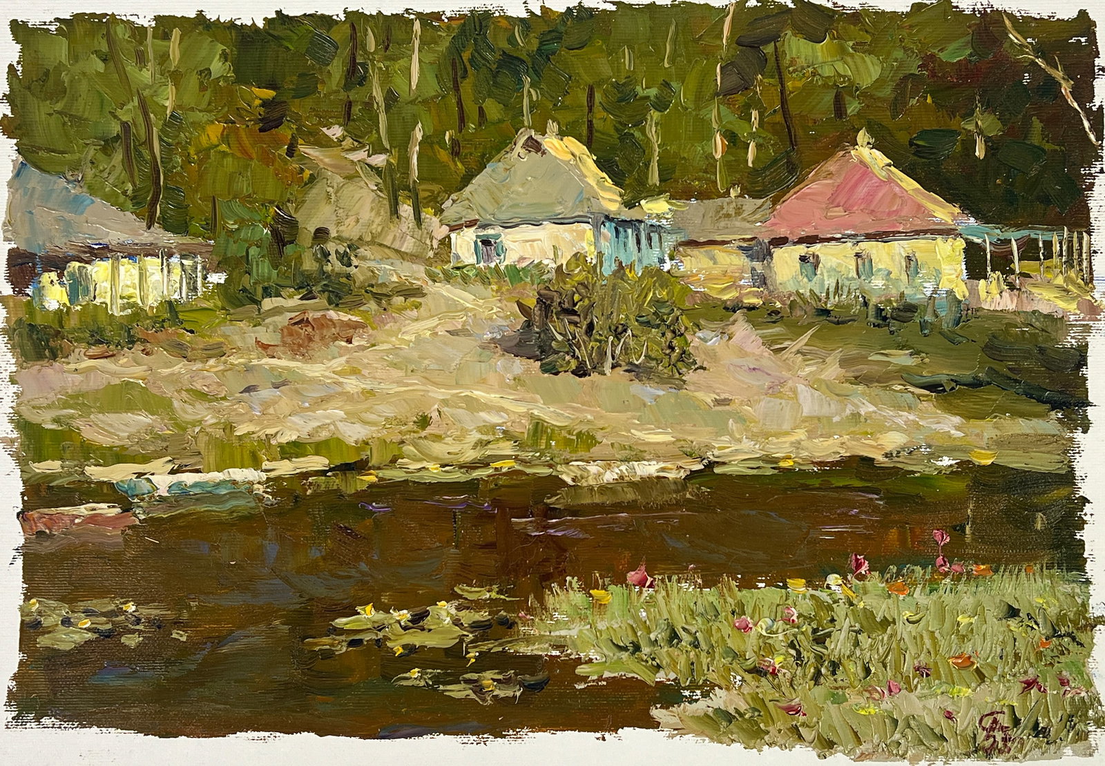 Oil painting hill Sergey Ivanovich Animov: Title: Oil painting hill Sergey Ivanovich Animov Description: 415DDD Painter: Sergey Ivanovich Animov S?ze: 26x38 cm/ 10.23x14.96 inches Components: canvas, oil Original painting from our collection