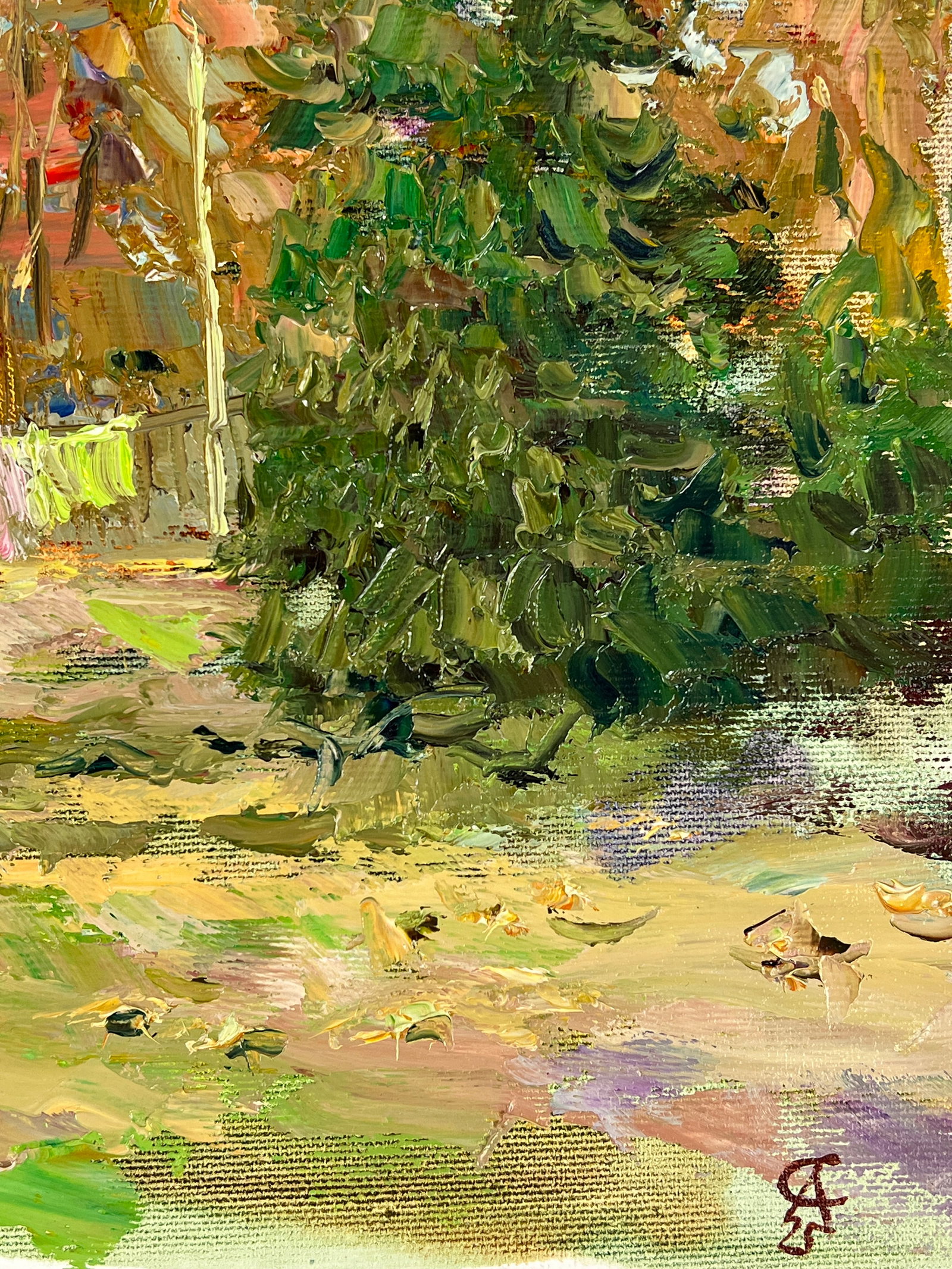 Oil painting courtyard Sergey Ivanovich Animov - 12