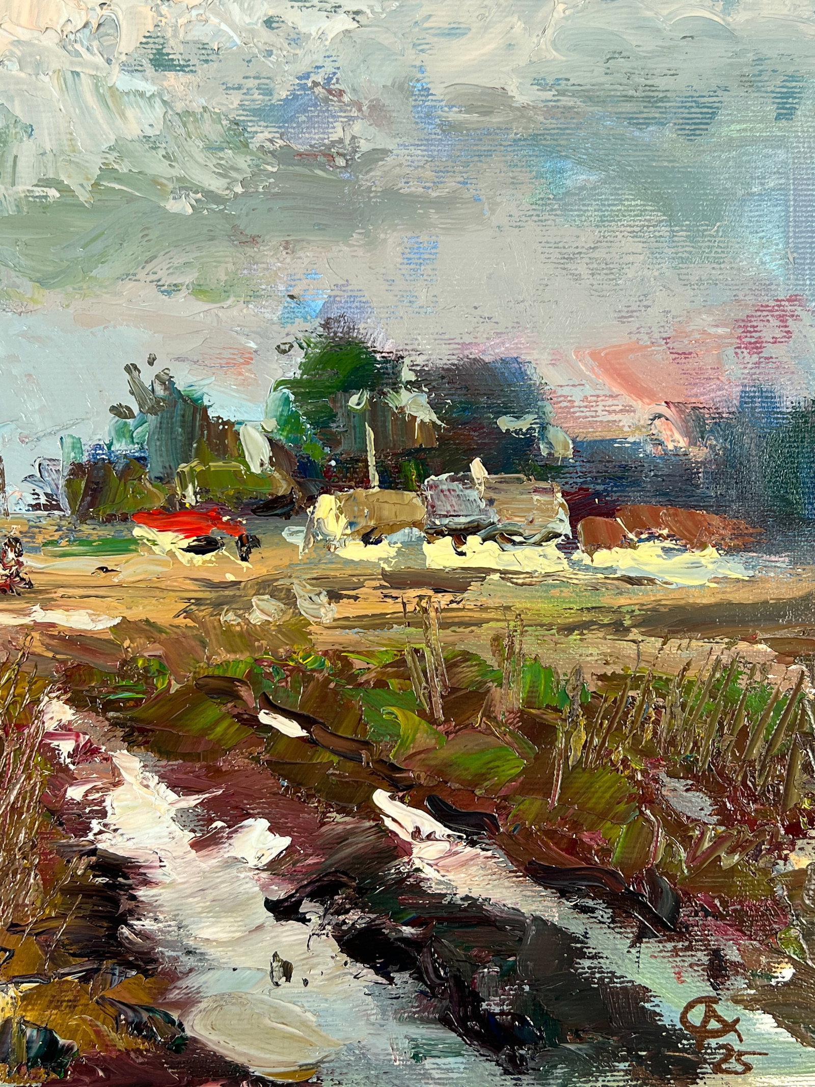Oil painting Winter field Sergey Ivanovich Animov - 10