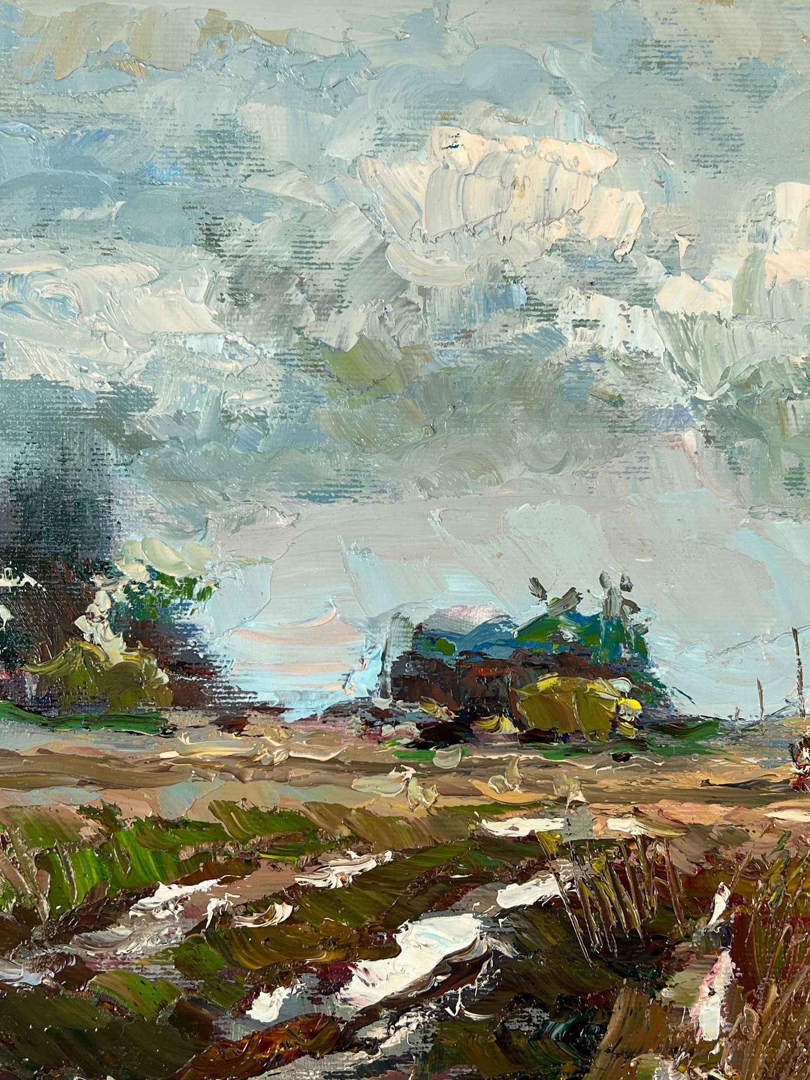 Oil painting Winter field Sergey Ivanovich Animov - 3