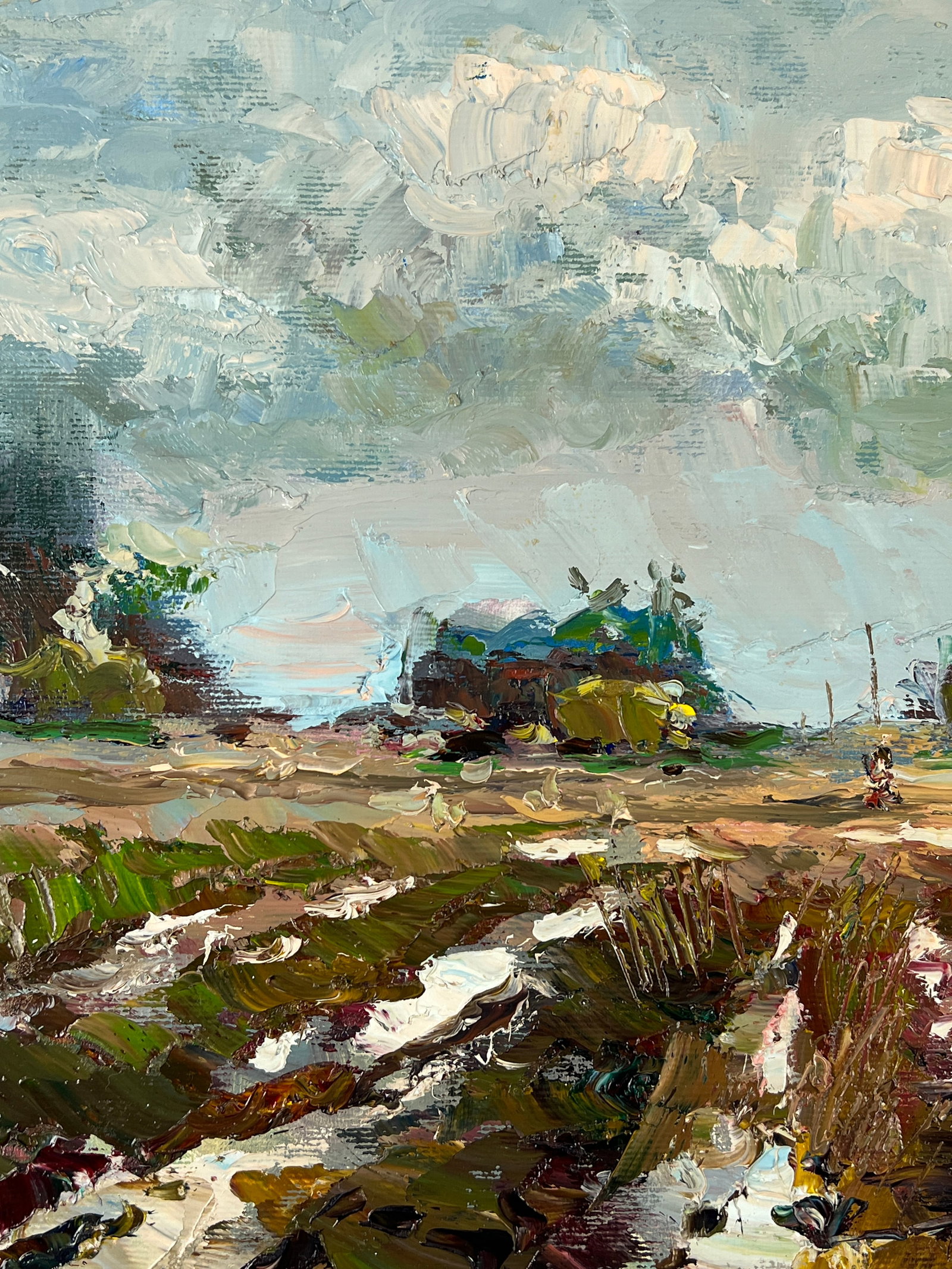 Oil painting Winter field Sergey Ivanovich Animov - 4